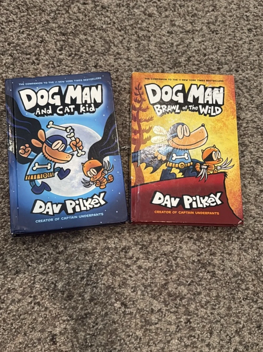 Dog Man Hardback Book - Blue and Orange Covers